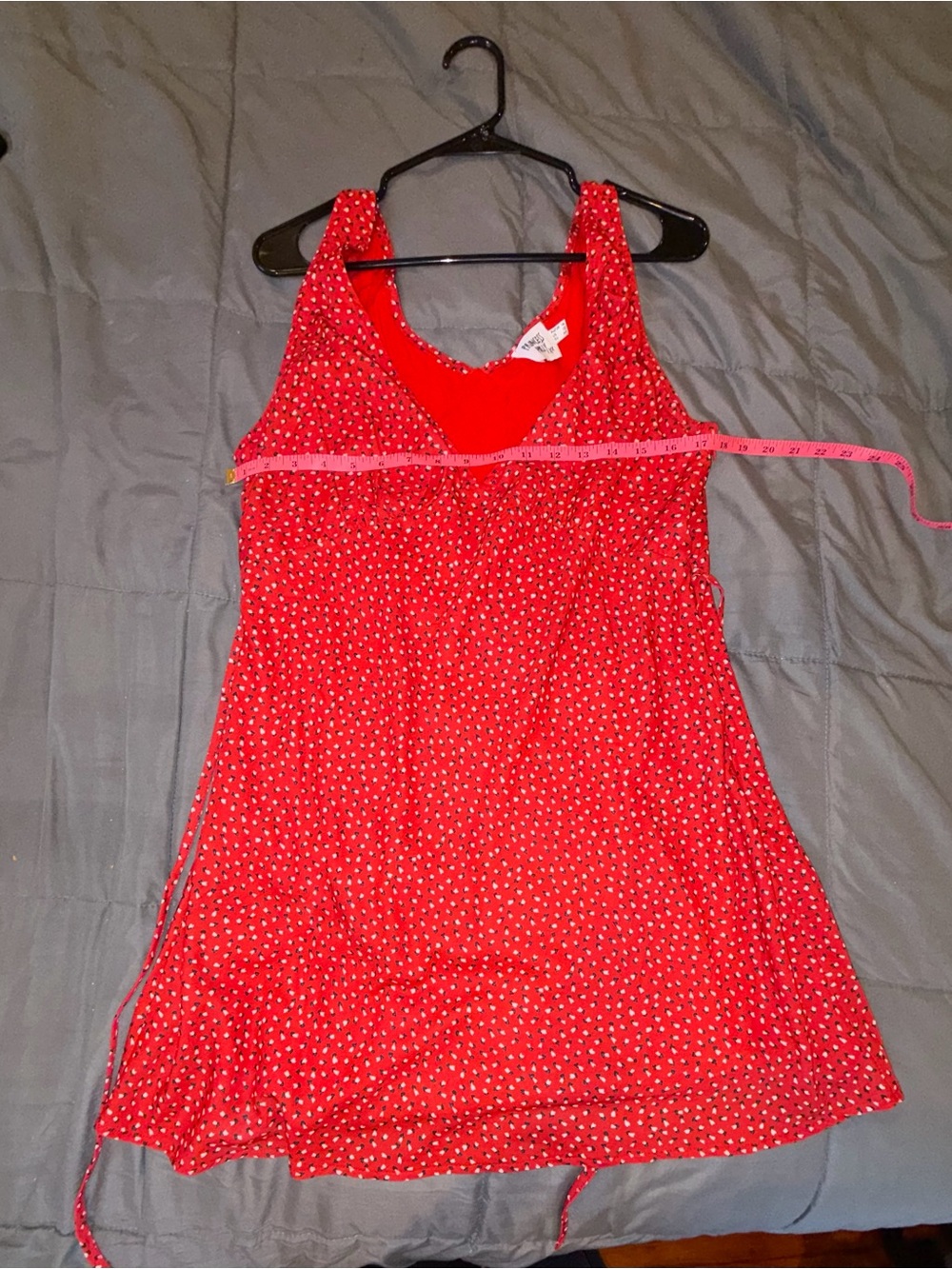 Princess Polly Red Heart Print Sleeveless Mini Dress Size 12 - Picture 5 of 6